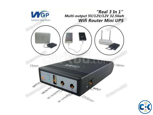 WGP Mini UPS for wifi router 8hrs power backup 5 12 12 Volt large image 3