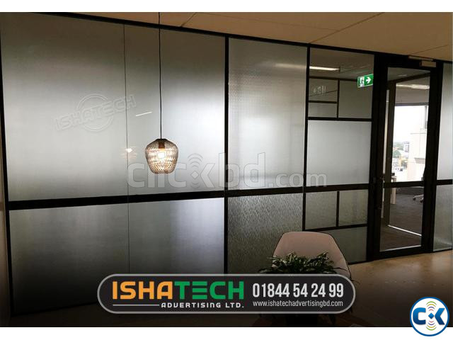 Office Glass printing cutting Frosted Sticker Print Pastin large image 0
