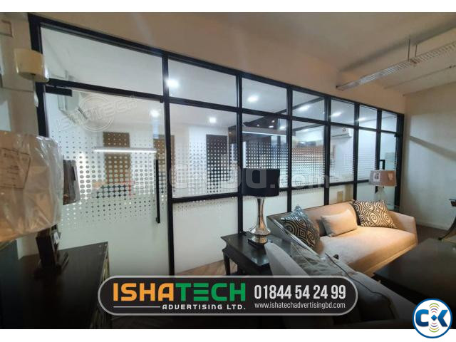 Office Glass printing cutting Frosted Sticker Print Pastin large image 1