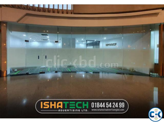 Office Glass printing cutting Frosted Sticker Print Pastin large image 2