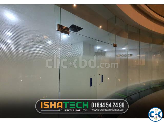 Office Glass printing cutting Frosted Sticker Print Pastin large image 3