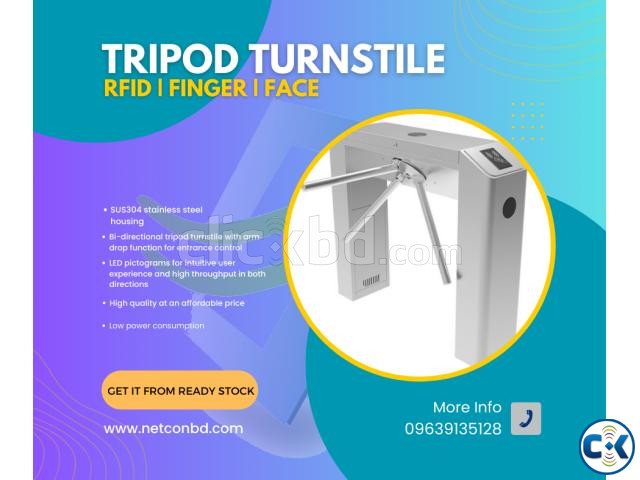 Tripod Turnstile Access Control System large image 0