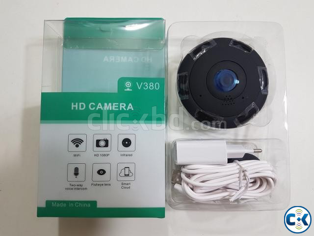 V380 Panoramic 2MP Wifi Video Camera Night Vision large image 1