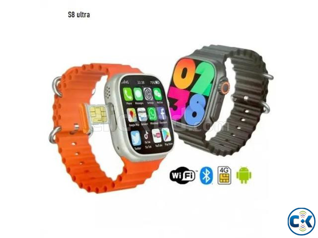 S8 Ultra 4g Smartwatch 1GB RAM Wifi Playstore Single Sim Dua large image 0