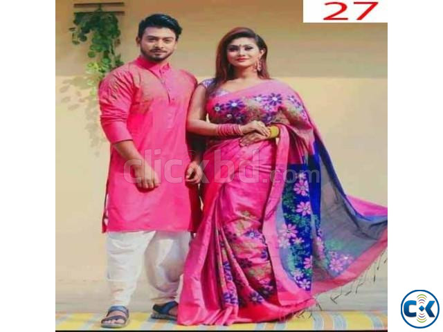 Saree Panjabi Couple Set. large image 3