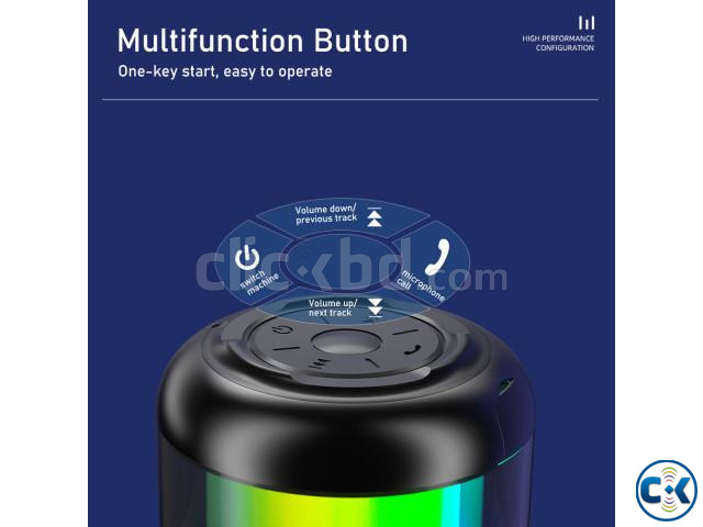 AULA BS302 360 Surround Sound Portable Bluetooth Speaker large image 1