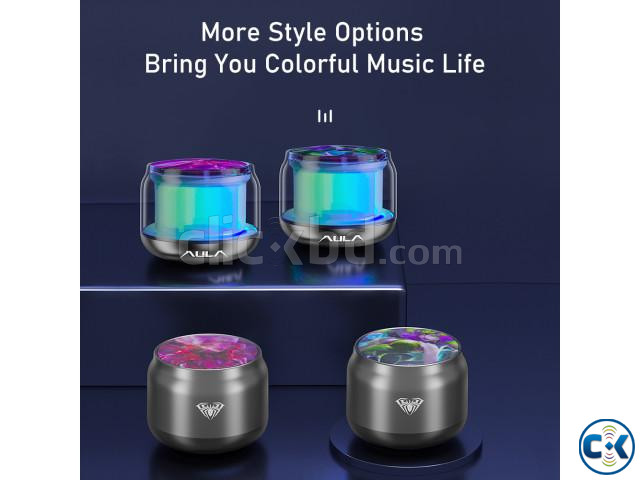 AULA BS302 360 Surround Sound Portable Bluetooth Speaker large image 4