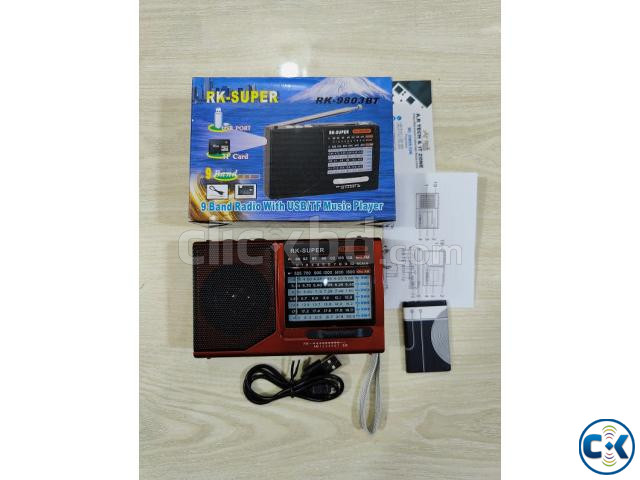 RK 9803 Bluetooth 9 Band FM Radio With USB TF Music Player large image 0