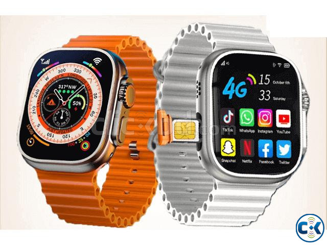 S8 Ultra 4g Smartwatch 1GB RAM Wifi Playstore Single Sim Dua | ClickBD large image 1