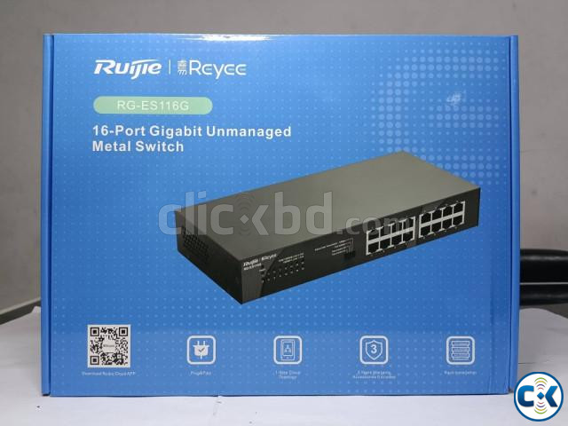 Ruijie RG-ES116G 16-Port Gigabit Unmanaged Switch | ClickBD large image 1