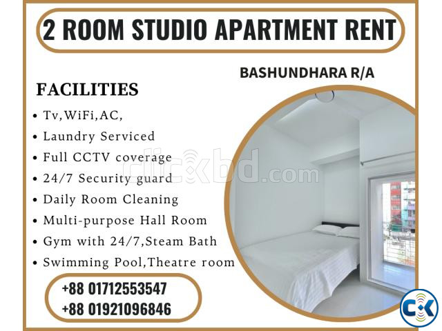 2 Room Furnished Serviced Apartment RENT in Bashundhara R A | ClickBD large image 0