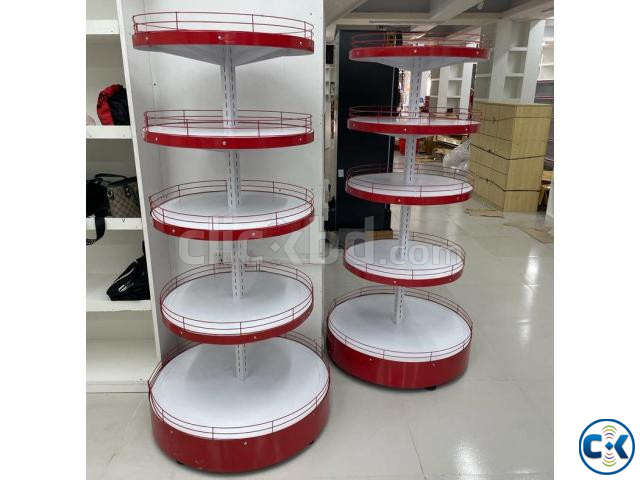 Round Display Gondola Rack For Super Shop Front Display Rack large image 1