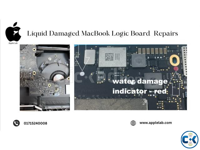 Liquid Damaged MacBook Logic Board Component Repairs | ClickBD large image 0