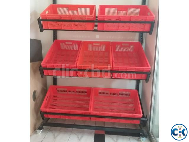 Vegetable Display rack fruits Display rack for super shop large image 1
