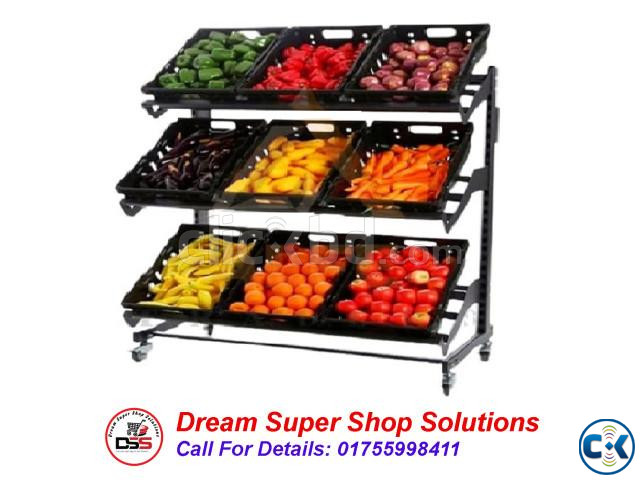 Vegetable Display rack fruits Display rack for super shop large image 3