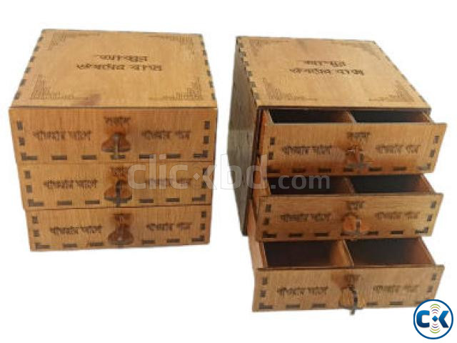 Wooden medicine box large image 1