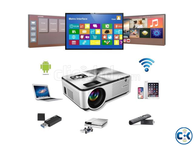 Cheerlux C9 WiFi LED TV Projector large image 0