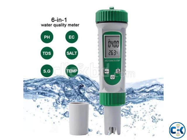 6 in 1 Multi-Parameter Tester pH EC TDS Salt S.G Temp. large image 0