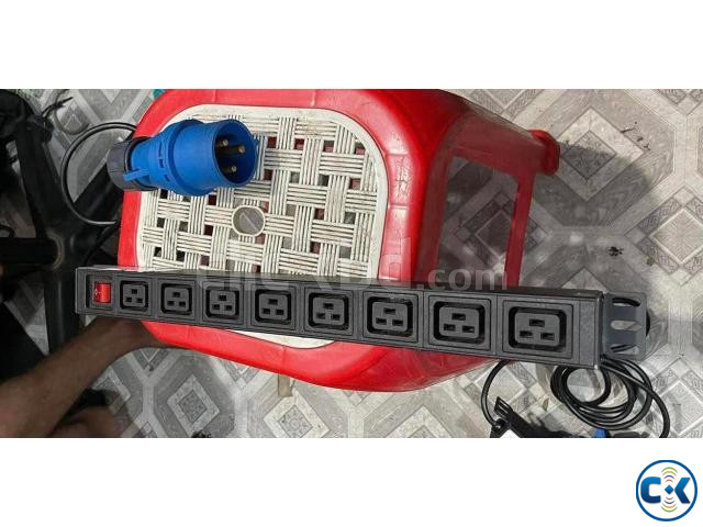 8 Way IEC C19 Horizontal PDU 8 Port . large image 1