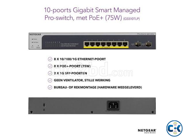 NETGEAR GS510TP 8-Port Gigabit PoE Smart Managed Pro Switch large image 2
