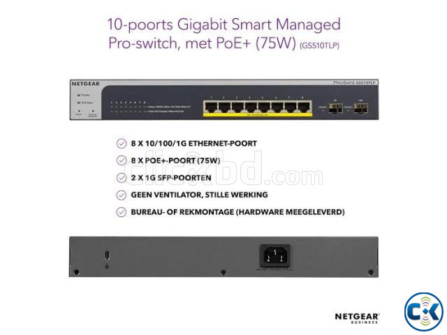 NETGEAR GS510TP 8-Port Gigabit PoE Smart Managed Pro Switch large image 2