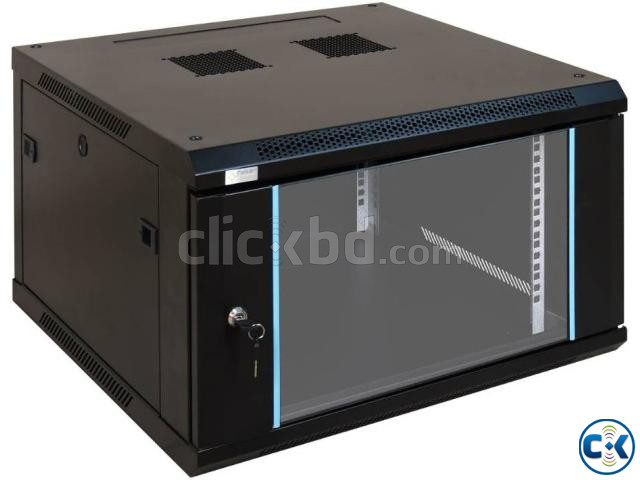 6U wall mount Network Rack with PDU large image 0