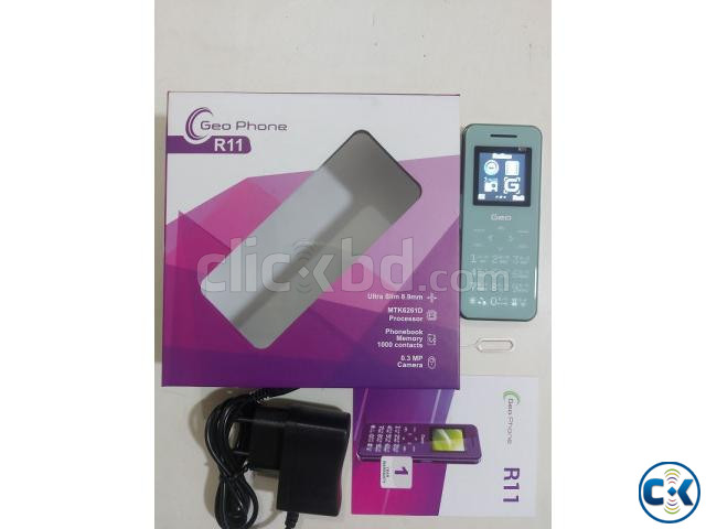 Geo R11 Mini Phone Touch Keypad Blue large image 1