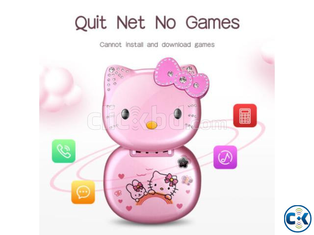 Hello Kitty K688 Mini Folding Mobile Phone large image 3