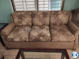 6 seater sofa set with center table and 2 side tables