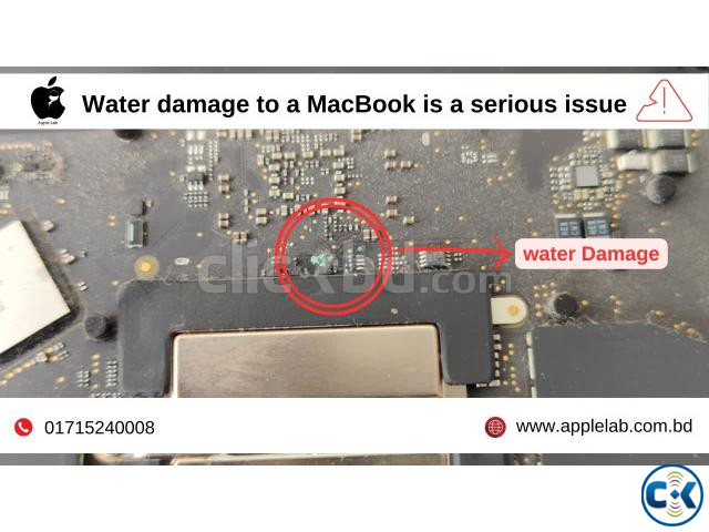 Water damage to a MacBook is a serious issue large image 0