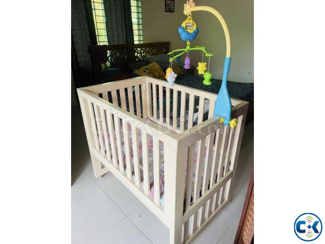 Baby Crib Wooden for Sale | ClickBD large image 3