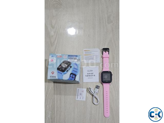 Smart2023 C005 GPS Calling Kids Watch With Camera Pink | ClickBD large image 1