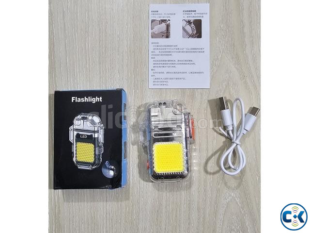 Flash Lights USB Arc Light LED Keychain Rechargeable large image 3