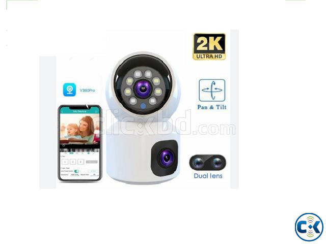 V380 Single Sim Wifi Camera Dual Lans 1080p Rotatable 360 large image 0