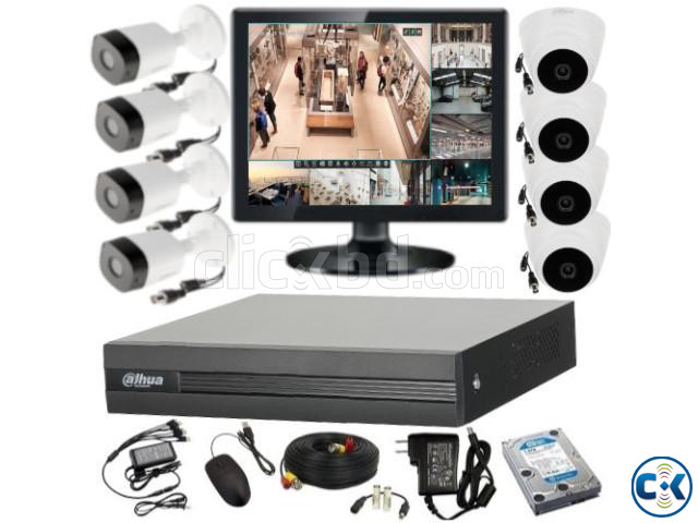 Dahua 8-CHANELL DVR 8-Pcs Camera 19 Monitor Package in BD large image 0