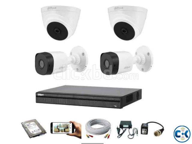 04 pcs 2MP Dahua cctv camera package Price in Bangladesh large image 0