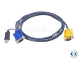 ATEN USB KVM Cable - SPHD15 to VGA USB A 2L5202U 6 Feet.