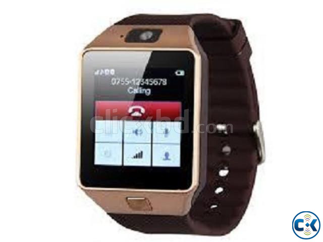 DZ09 Smart Watch Single Sim Touch Display Call SMS - Gold large image 0