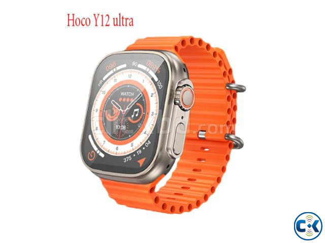 Hoco Y12 Ultra Smartwatch Waterproof Wireless Charger Callin large image 0