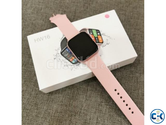 HW16 Smart Watch Bluetooth Calling Fitness Tracker - Pink | ClickBD large image 0