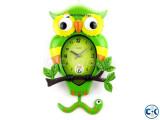 Wall Clock Green Designer Owl Shaped 40 cm X 30cm