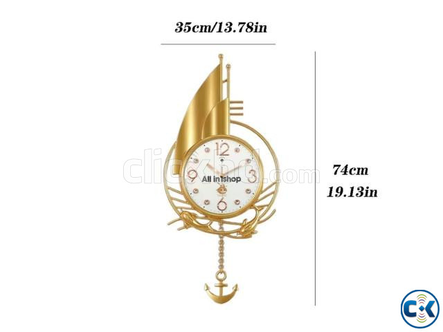 Wall Clocks Creative Sailboat Style Wall Clock Modern Fashio large image 1