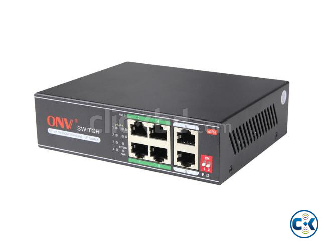 4 Port PoE Switch for IP CCTV Video Transmission Long Distan large image 0