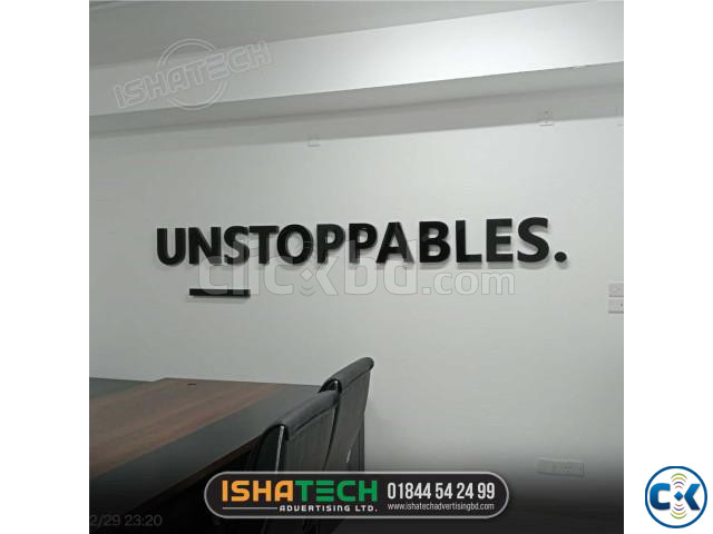 Acrylic Name Plates for Offices Printed in Full-Color. large image 1