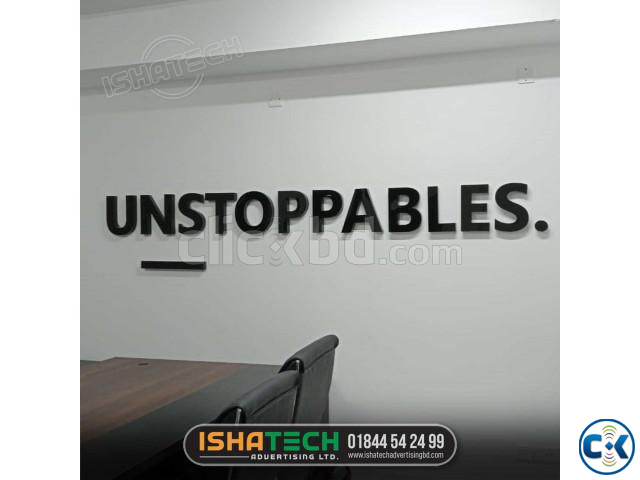 Acrylic Name Plates for Offices Printed in Full-Color. large image 2