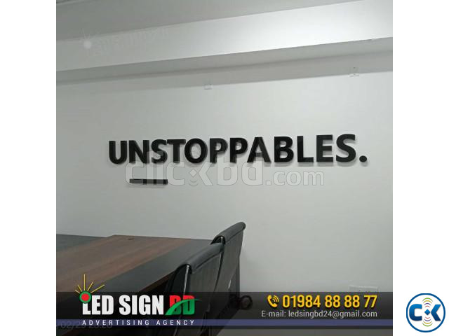 Acrylic Name Plates for Offices Printed in Full-Color. large image 1