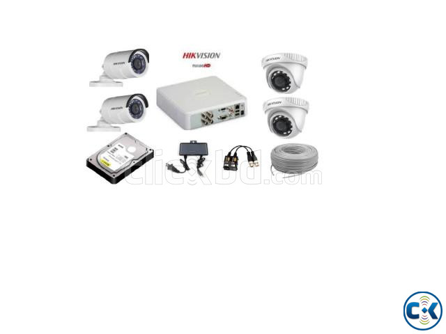 Hikvision 4 cctv camera package offer large image 0