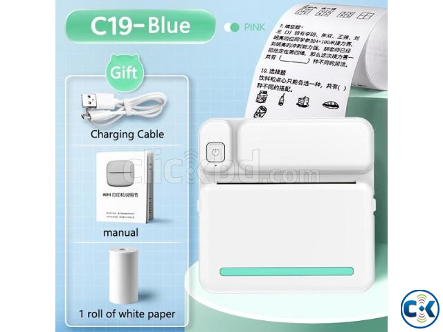 C19 Mini Pocket Bluetooth instant Thermal Printer large image 0