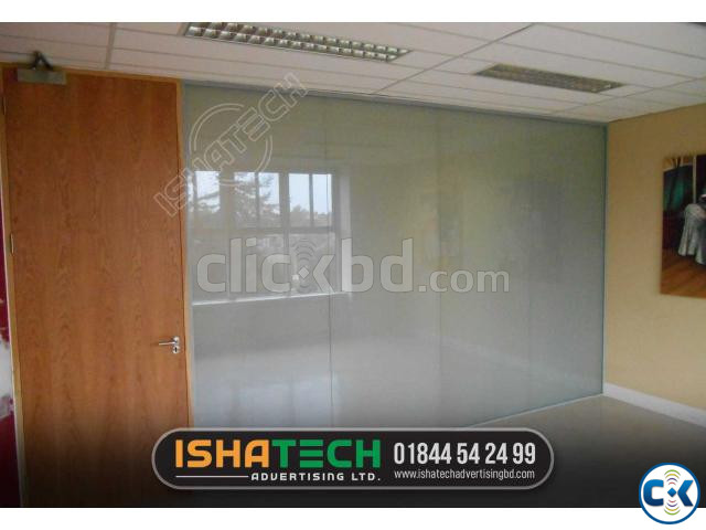 Clear Frosted Glass Stickers for IshaTech Advertising Ltd. large image 1
