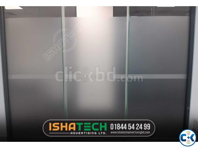 Clear Frosted Glass Stickers for IshaTech Advertising Ltd. large image 3